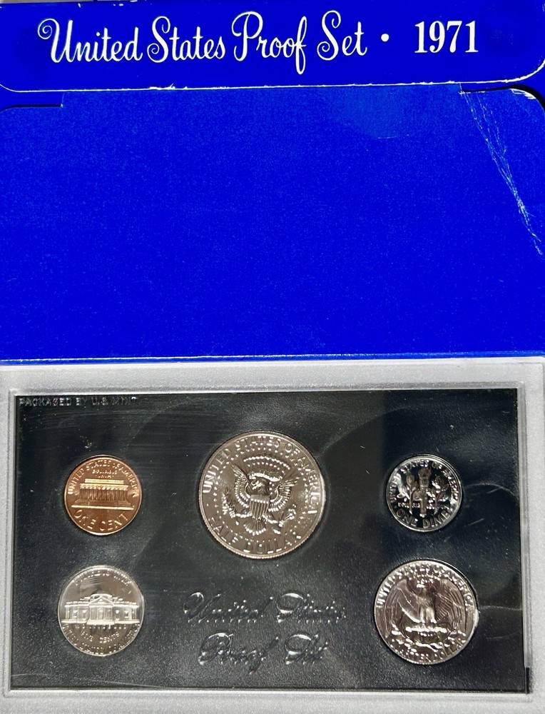 1971 United States Proof Set - Uncirculated Unopened Plastic Case & Blue Pkg