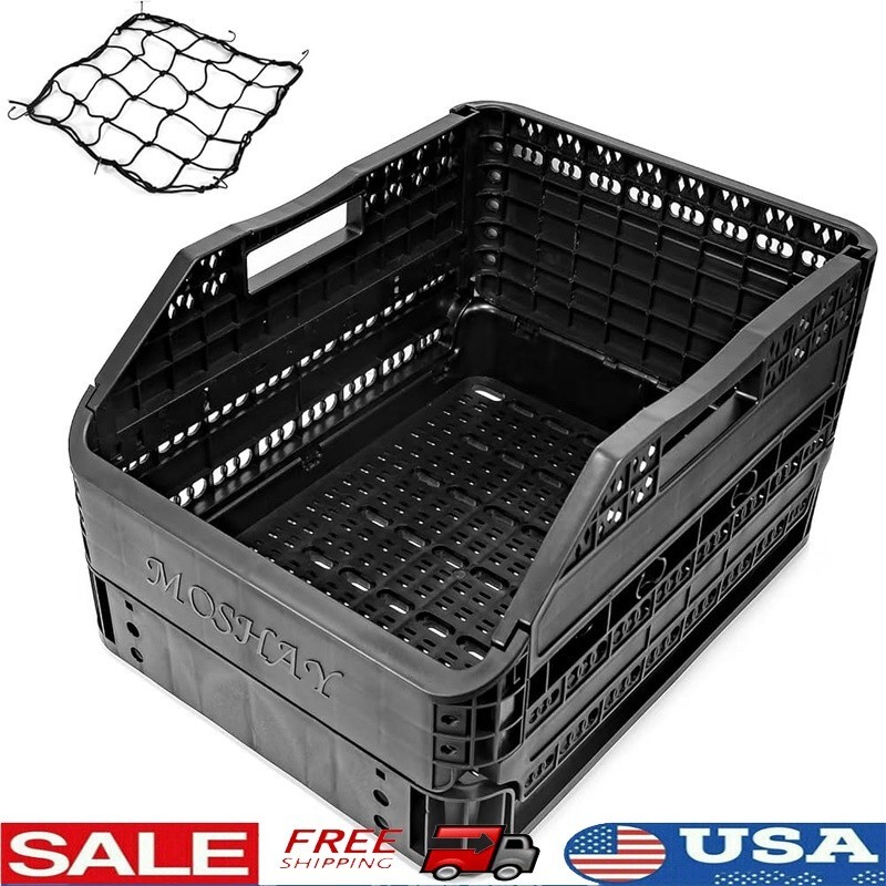 Foldable Rear Bicycle Basket Cargo Carrier Rack Mount Easy Installation New