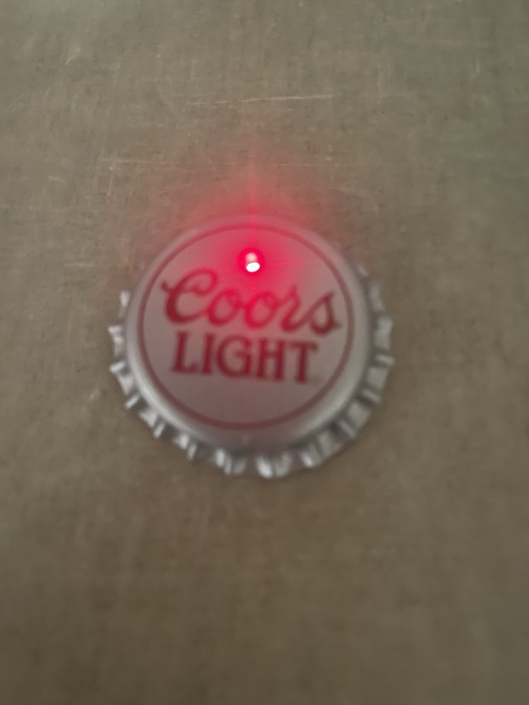 Coors Light Bottle Cap, Vintage, Light Works!
