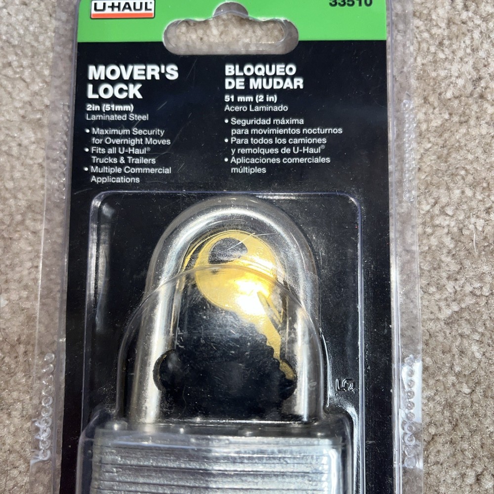 U Haul MOVER'S PADLOCKS 2" Laminated Steel - Open Box