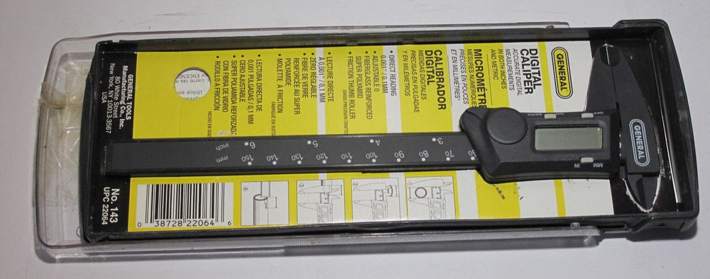 General Tools, Digital Caliper # 143, Pre-owned