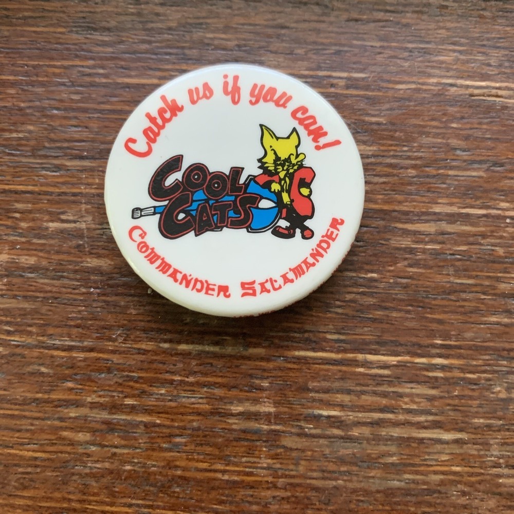 1.5 Pinback Button Cool Cats Adv