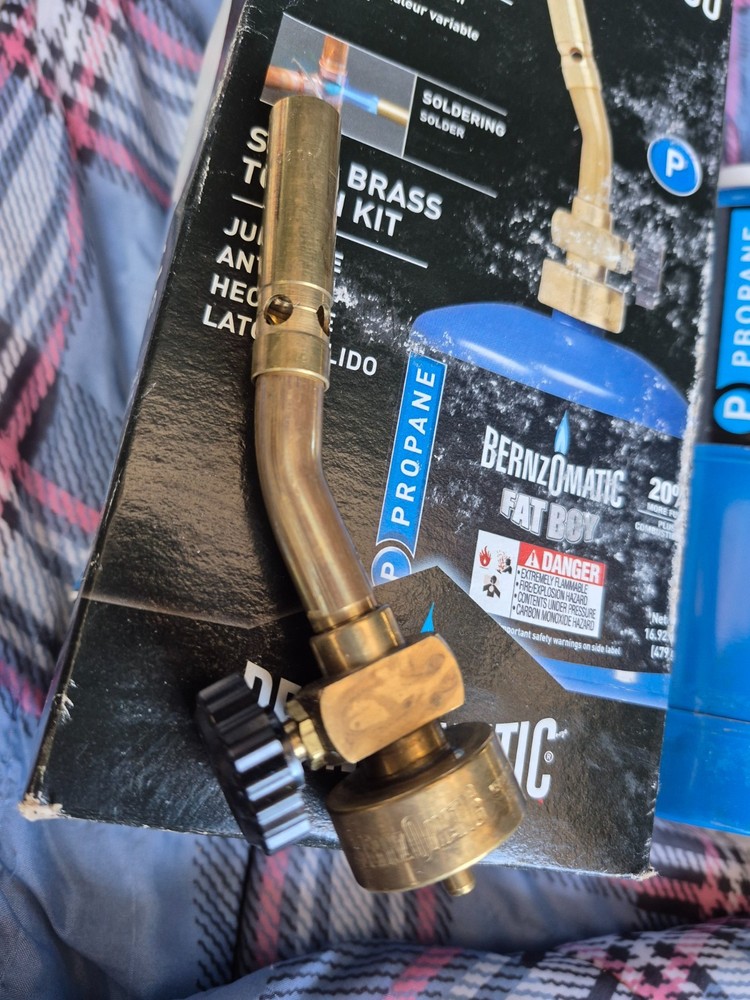 NOS~BernzOmatic Ul100 with Fat Boy - Solid Brass Torch Kit