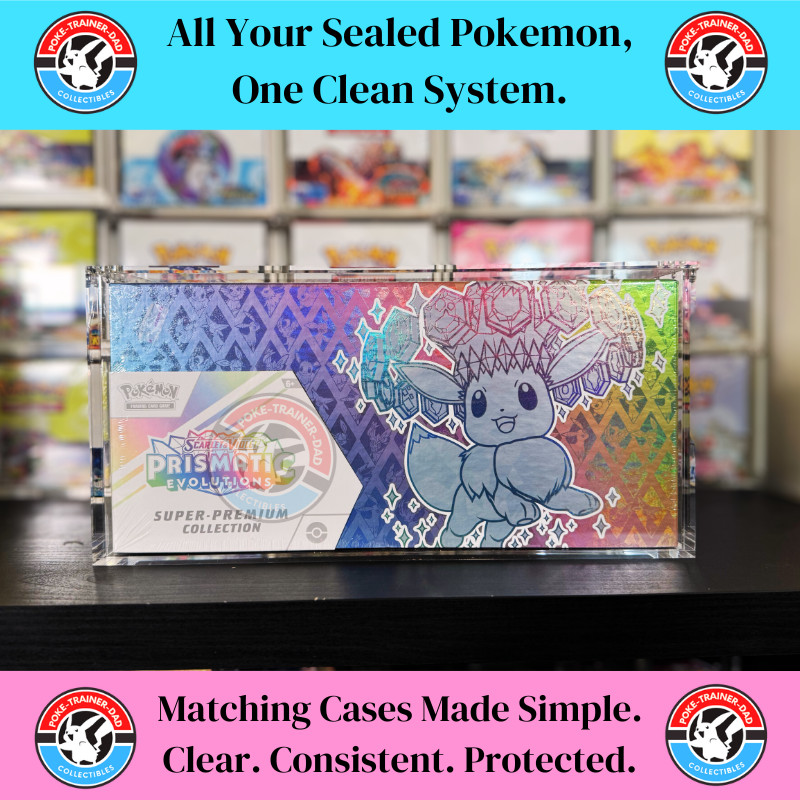 Acrylic Display Case Pokemon Prismatic Evolutions SPC Super Premium Collection