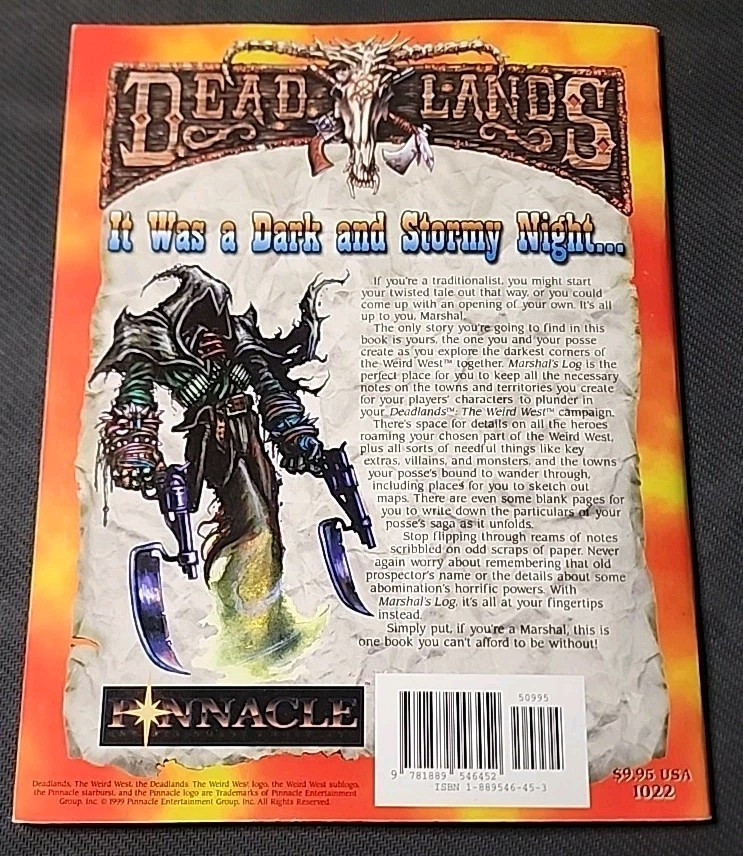 Pinnacle Deadlands Marshal's Log