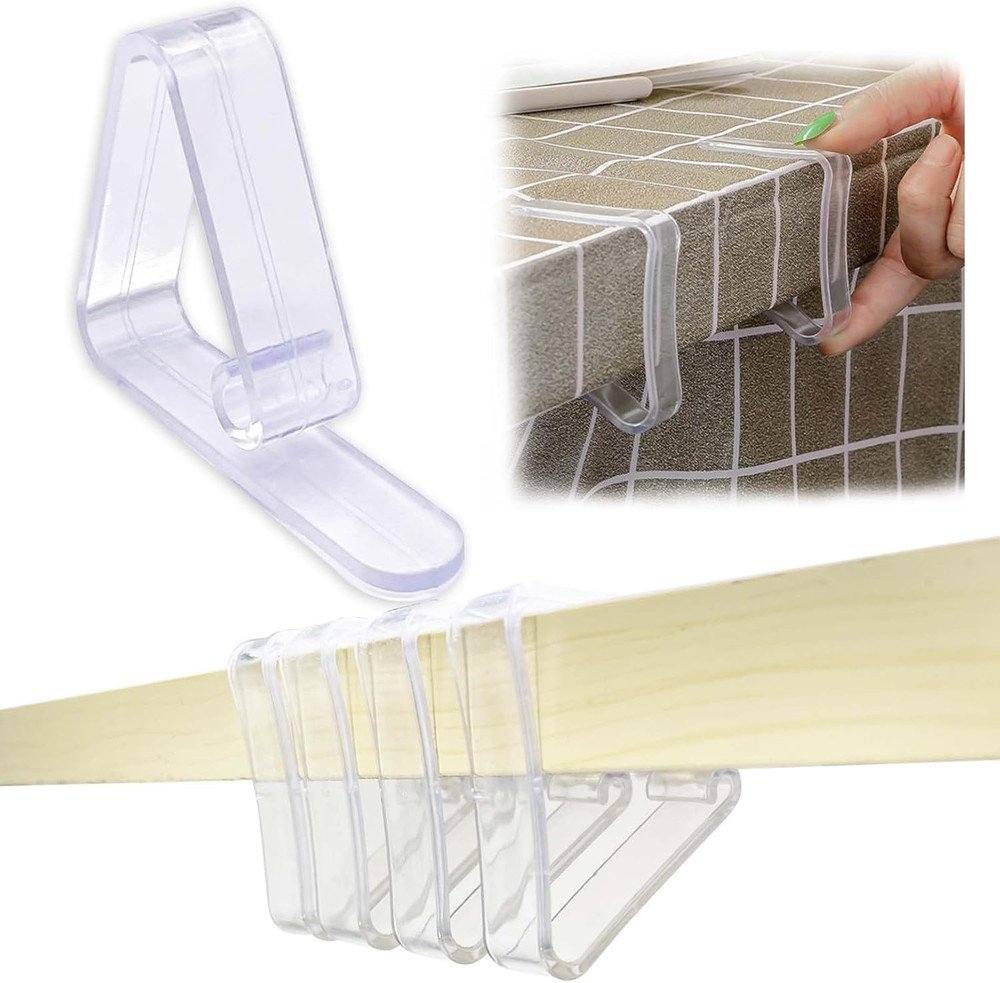 32 Upgraded Tablecloth Clips,Thicker Wider Clear Tablecloth Clips,Plastic Table
