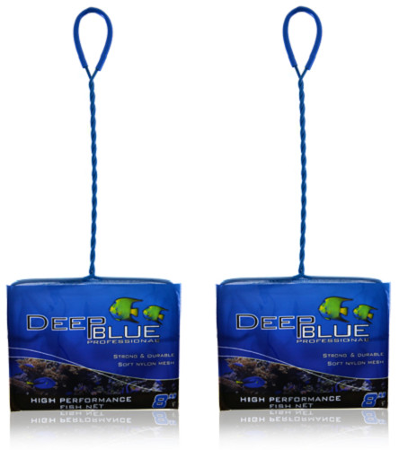 DEEP BLUE HIGH PERFORMANCE AQUARIUM FISH NETS 8" FINE NYLON MESH ADB12028  2X