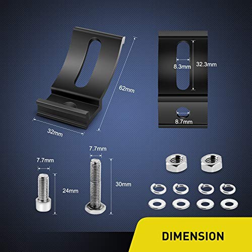 2PCS Base Mounting Brackets Universal Kits for LED Light Bar, Slide Bracket