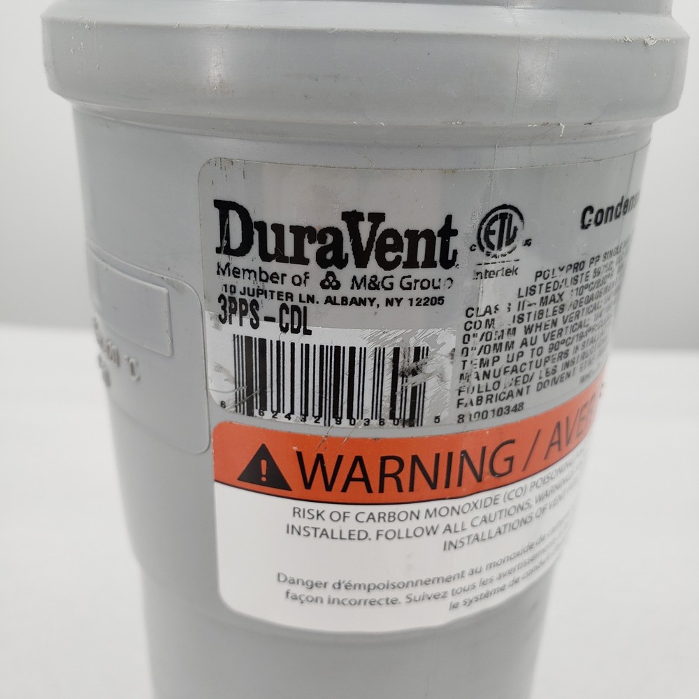 PolyPro DuraVent 3PPS-CDL Condensate Drain 3"X 7"