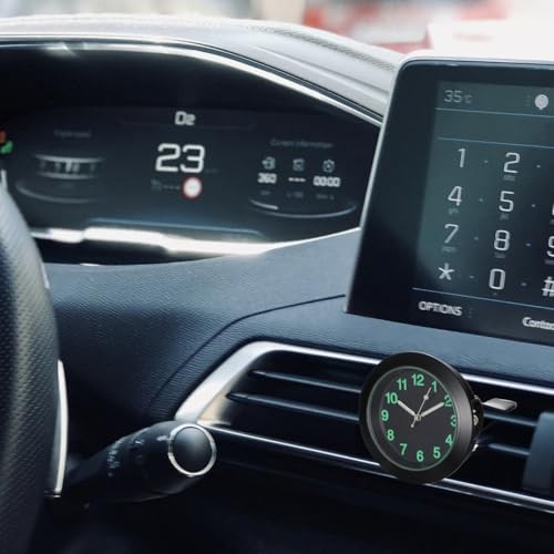 Mini Car Dashboard Clock Luminous Electronic Quartz Clock with Clip for Air