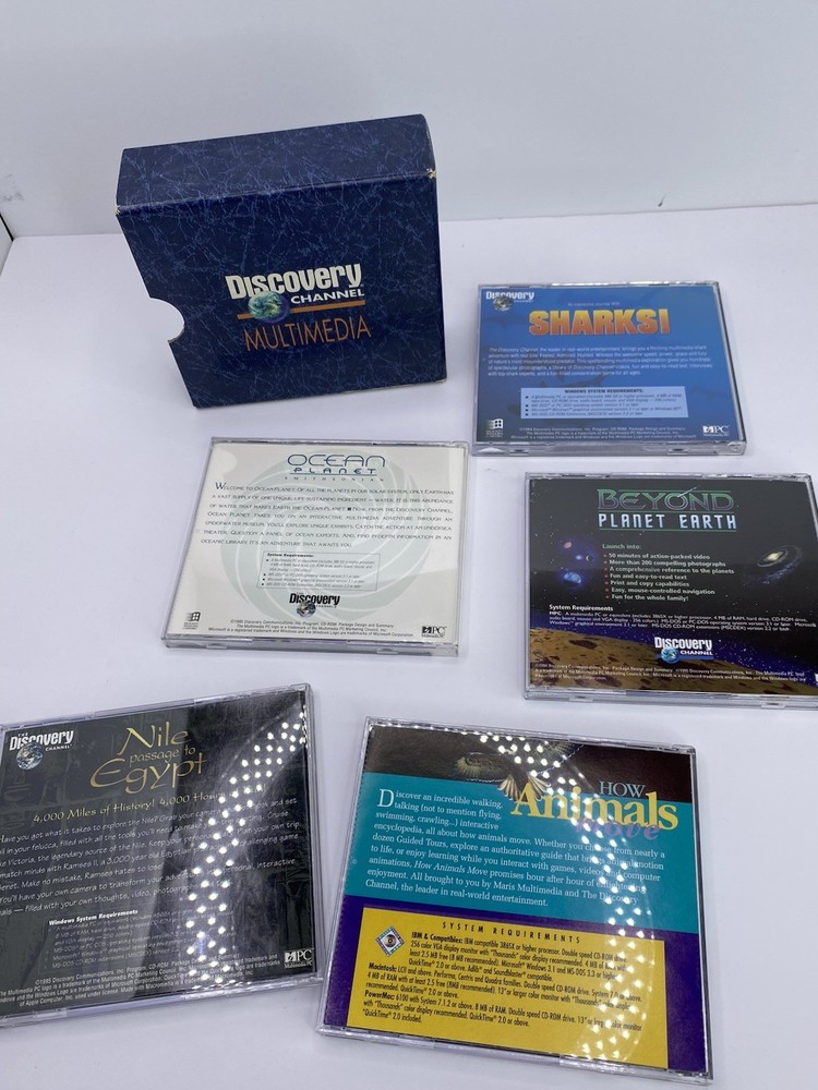 SHARKS! AN INTERACTIVE JOURNEY BY DISCOVERY CHANNEL PC CD-ROM FOR MAC BOX SET