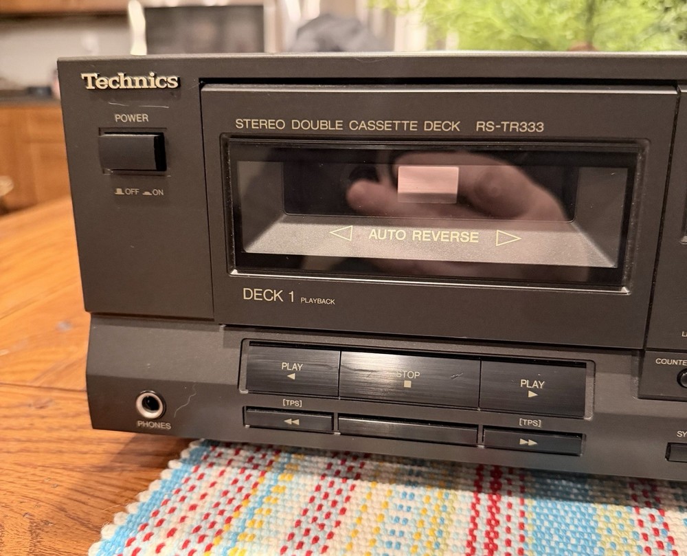 Technics Stereo Double Dual Cassette Deck model RS-TR333 - works great