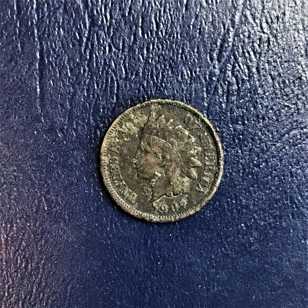 1907 Indian Head Penny Cent F Partial Liberty