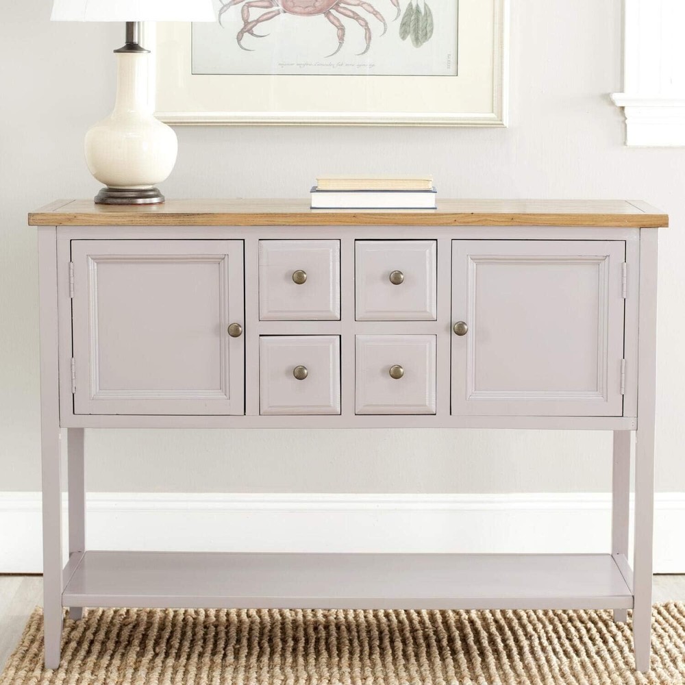 American Homes Collection Charlotte Medium Oak Sideboard with 4 drawer