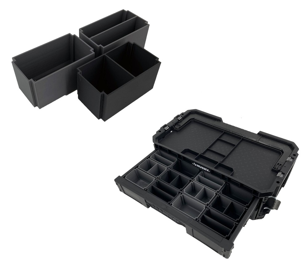 Husky Connect 2-Drawer Organizer Compatible Small Nesting Cup Bin
