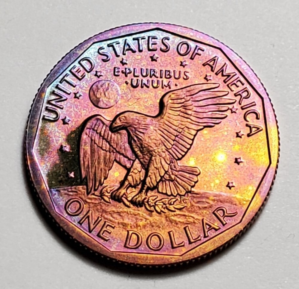 TONED 1981 S SUSAN B ANTHONY SBA DOLLAR PROOF UNC #C3069