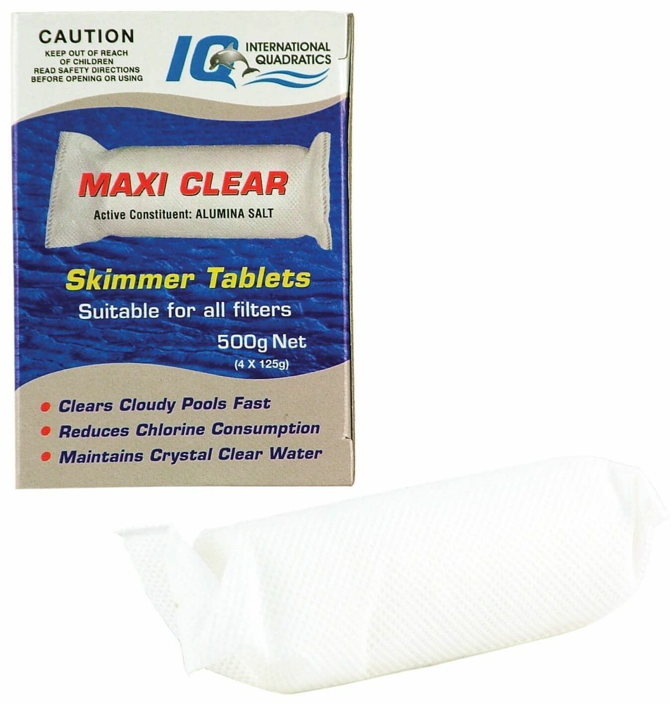IQ Maxi Clear 125g Clarifier Tablet - Fast Acting Pool Clarifier