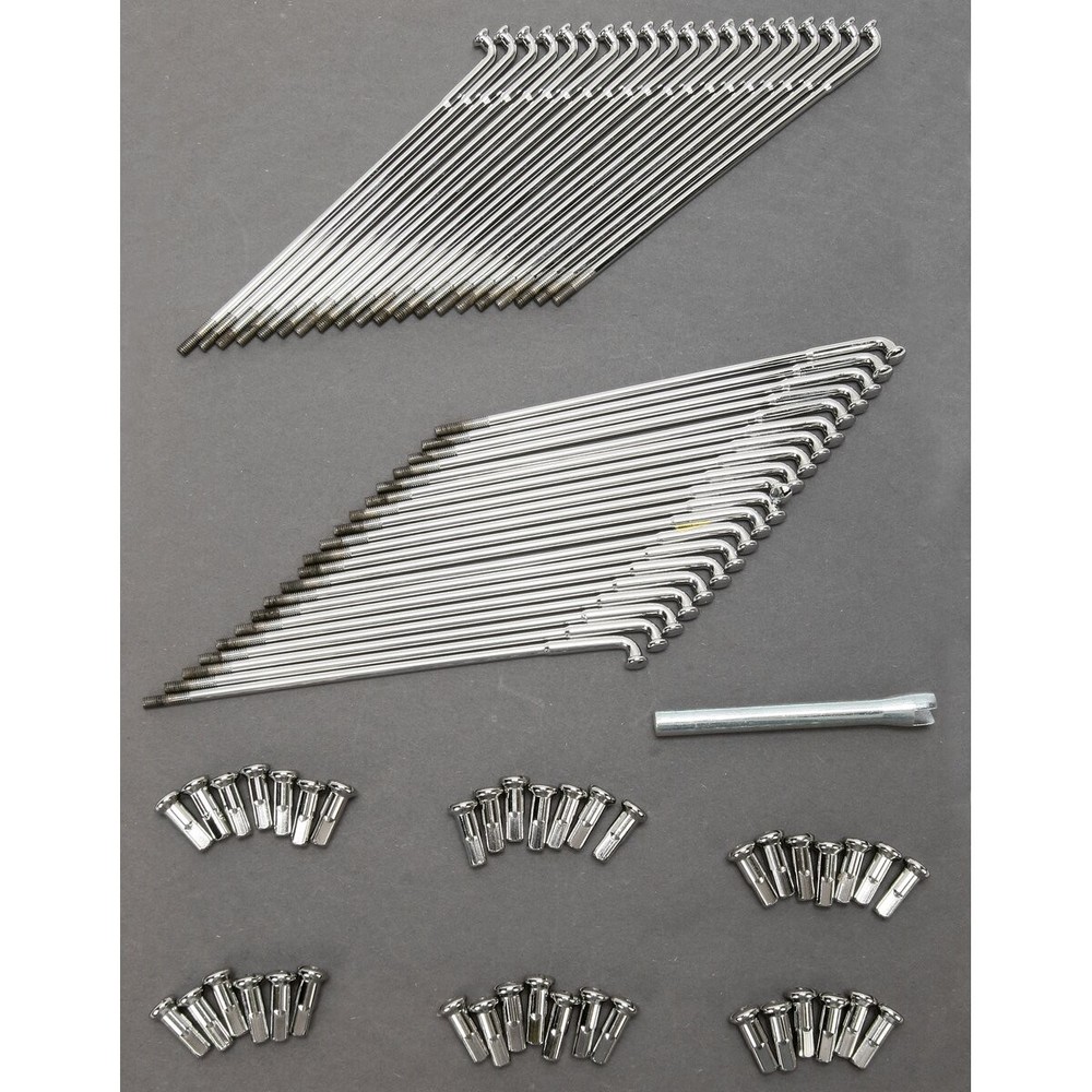 Drag Front Chrome Spoke Set - Inside Lace - DS-380139