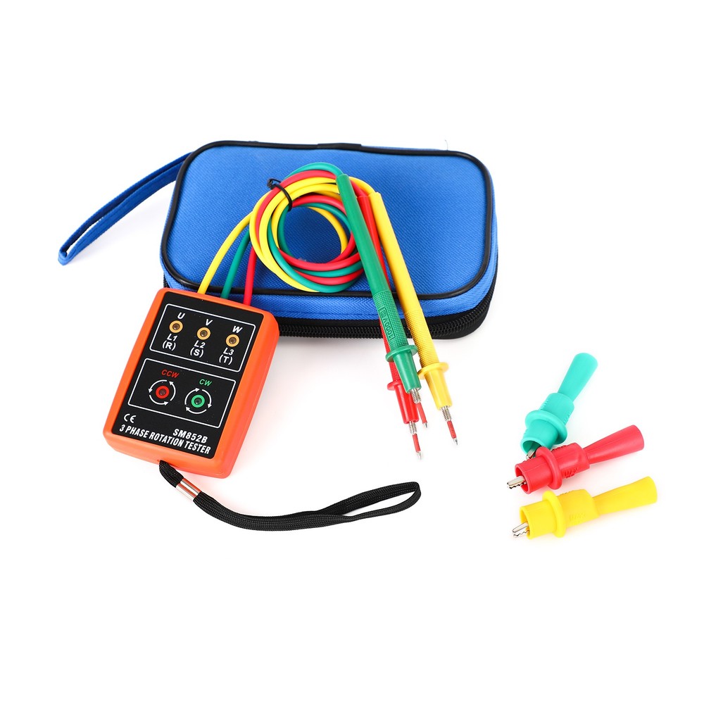 3 Phase Seq#1nce Rotation Tester Indicator Detector Meter LED Buzzer Tool Kit