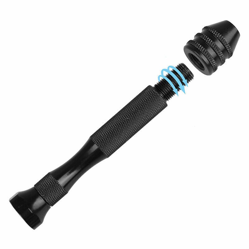 26Pcs Mini Micro Hand Drill Bits Small Manual Keyless Chuck Pin Vise Rotary Tool