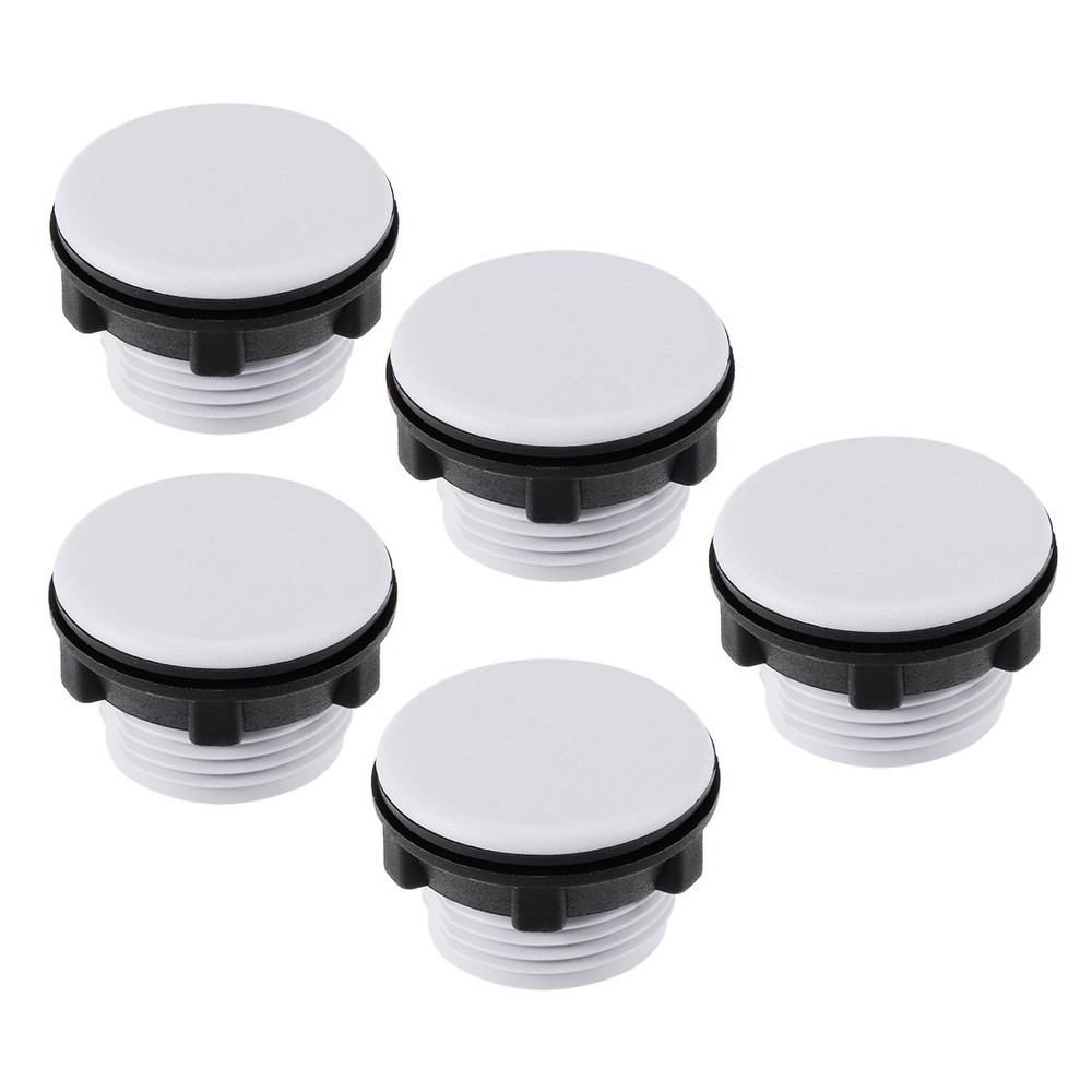 5 Pack 22mm Black Gray Plastic Push Button Switch Hole Panel Plug