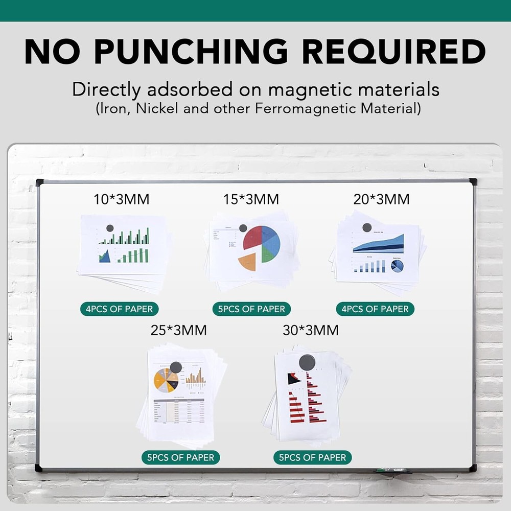 Small Magnets for Crafts with Adhesive Backing, 5 Different Size, 50Pcs Stron...
