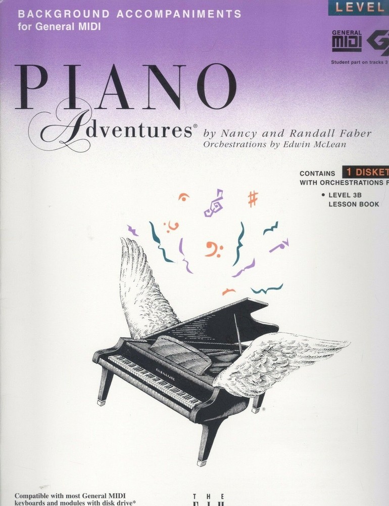 Piano Adventures Background Accompaniments Level 3B Lesson Midi Diskette