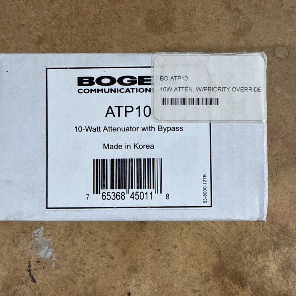 Bogen ATP10 10 Watt Attenuator with Bypass