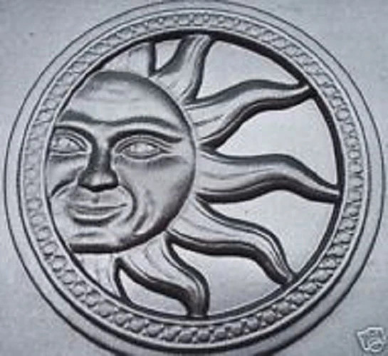 Sun steppingstone mold concrete plaster cement plastic eclipse mould 13" x 2"