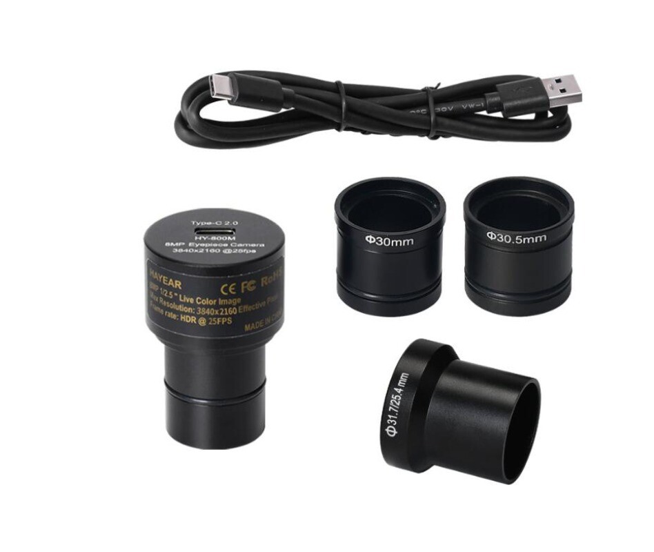 8MP HD USB Digital Electronic Camera Eyepiece Microscope/Telescope with Adapter