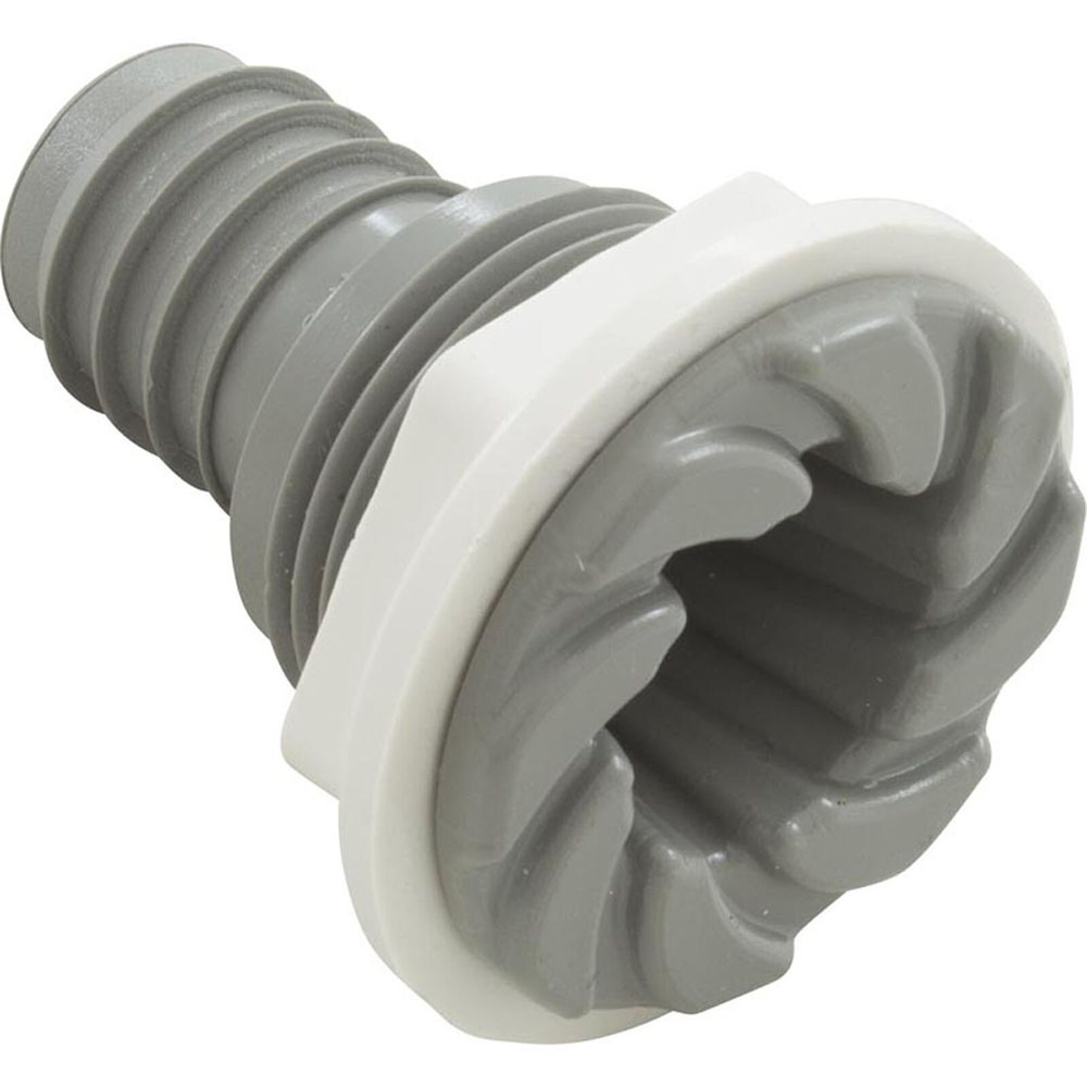 Bulkhead Fitting, Waterway, 3/4"b, Swirl, Gray