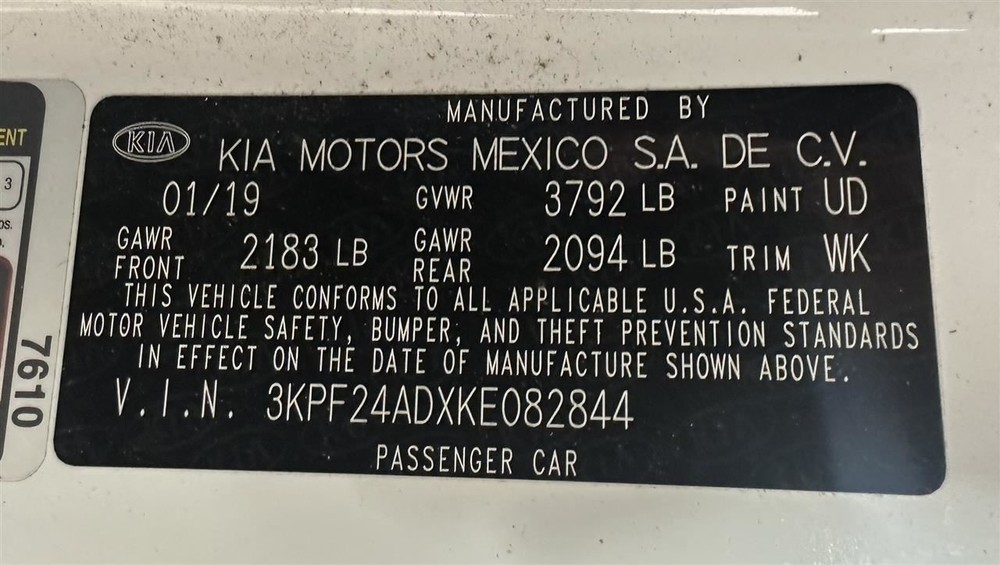 Camera/Projector Hatchback Camera Front Fits 19-24 FORTE 2837703