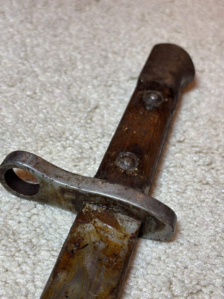 WWII Turkish Mauser Rifle Bayonet with Dented Scabbard #577