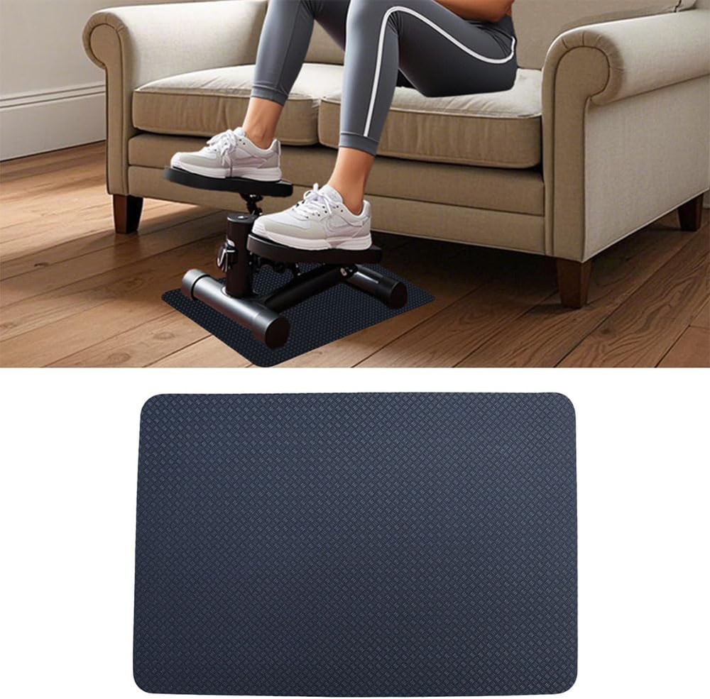 Double-Sided Non Slip Mat for Stepper Exercise Machine & under Desk Mini Ellipti