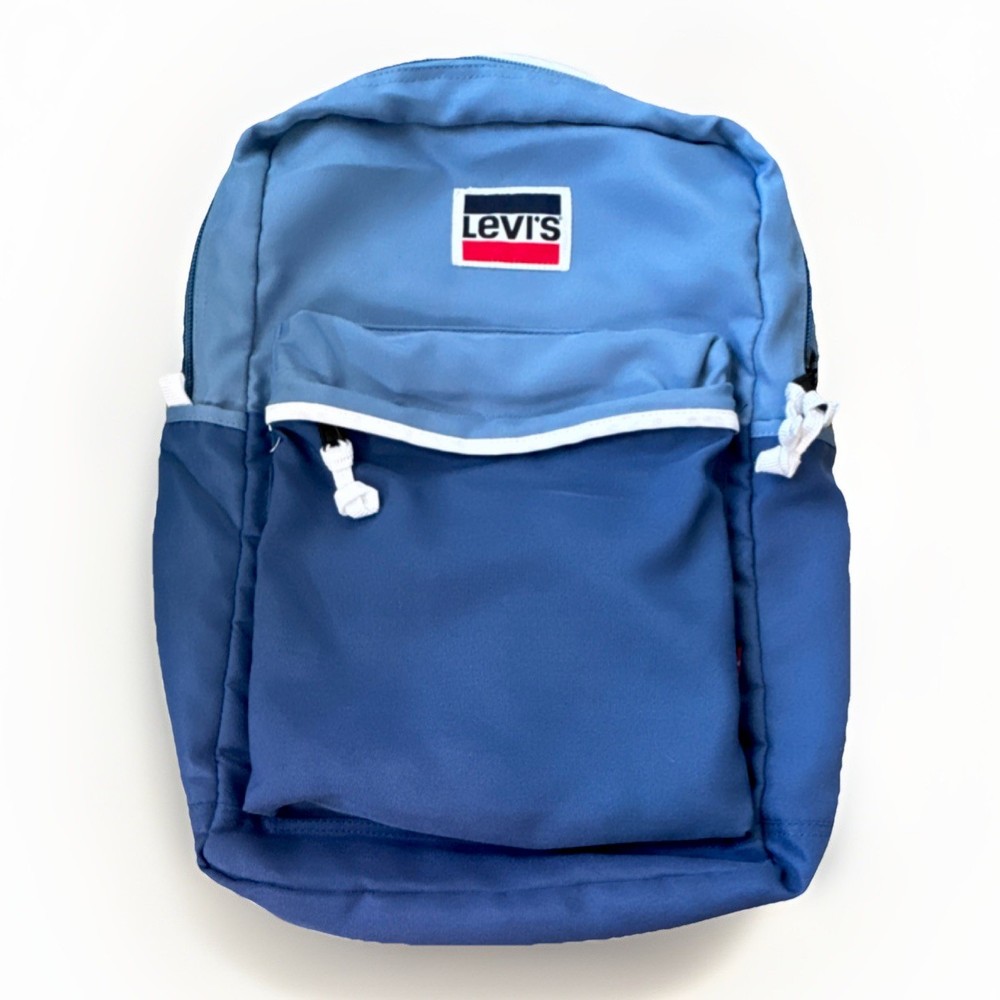 Levi's Blue Backpack, Adjustable Straps, Front Pocket, Divider