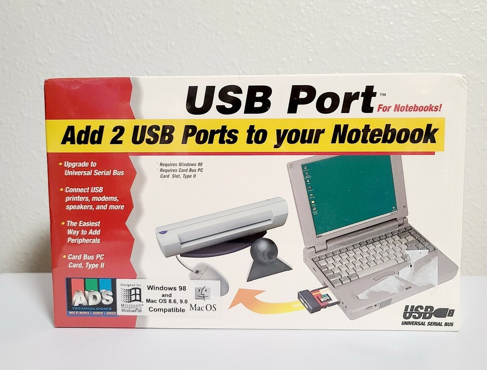 NEW Sealed ADS Technologies USB PORT For Notebooks Computer NOS