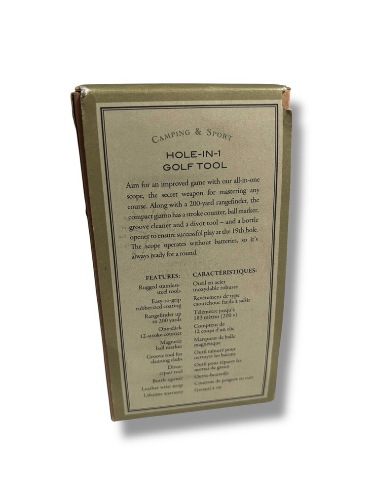 Restoration Hardware Golf Tool Range Finder 6 in 1 Multi Use Tool