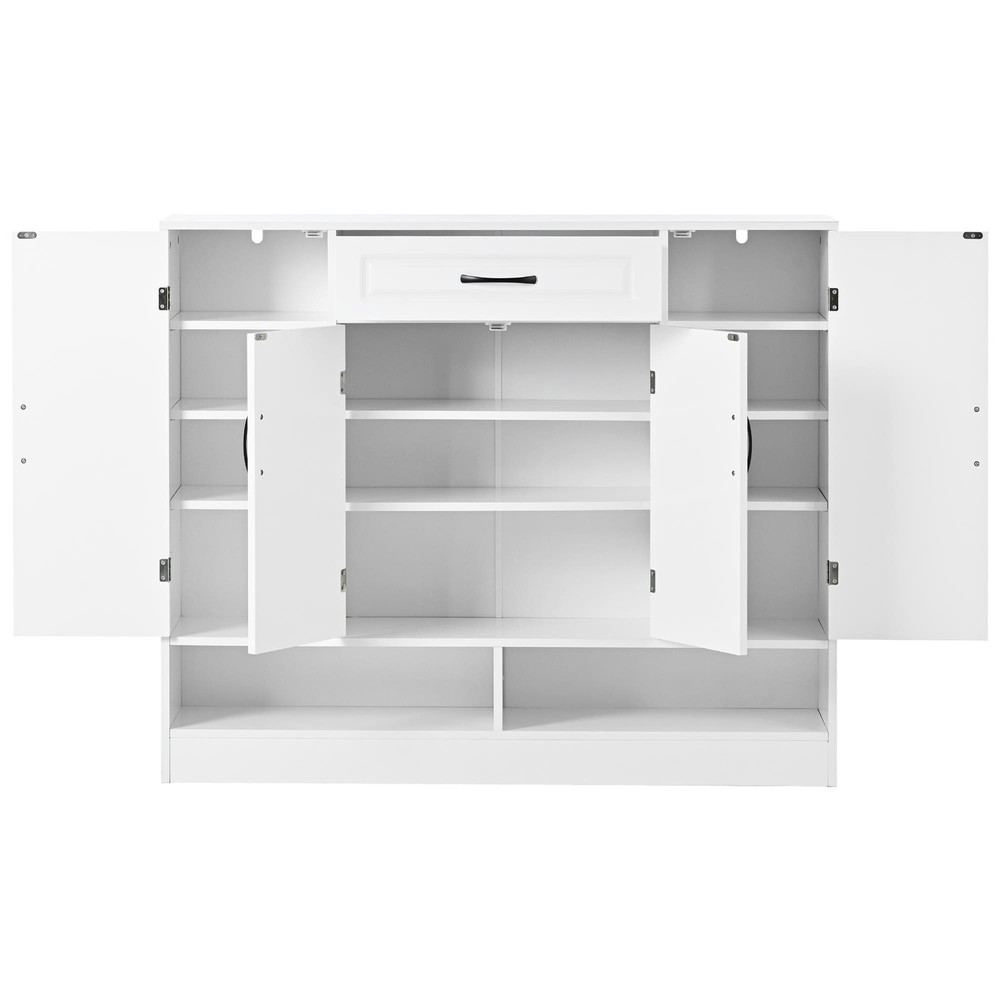 Durable Material Sleek and Modern Shoe Cabinet w/Space-saving Design Side Board