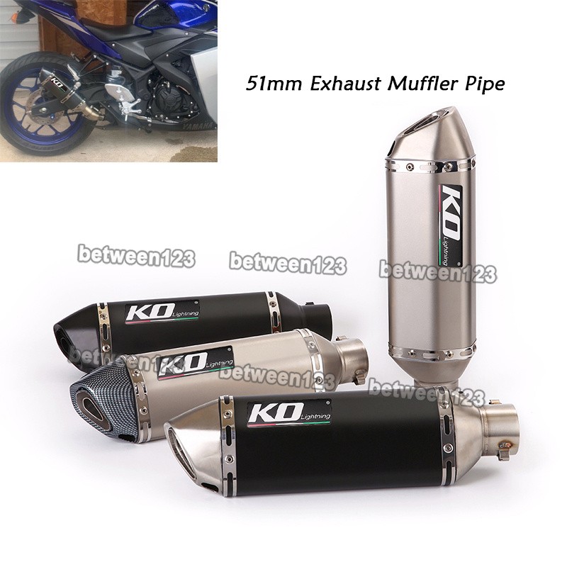 Universal Motorcycle Exhaust Muffler Pipe With DB Killer Replace Stock Muffler