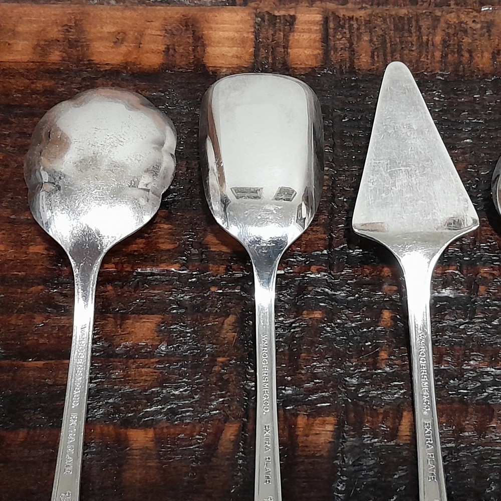 Wm Rogers Extra Plate Inspiration Magnolia 5 Piece Silverplate Flatware Set