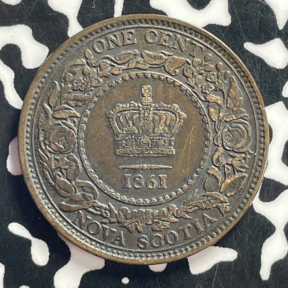 1861 Nova Scotia Large Cent Lot#C2268 Nice!