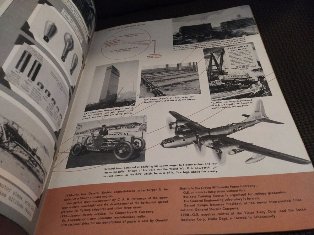Vintage General Electric Scrapbook History 1953