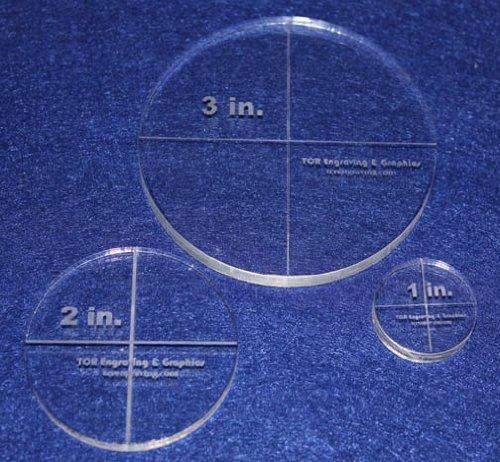 3 Piece Set Circles 1/4" 1", 2", 3"
