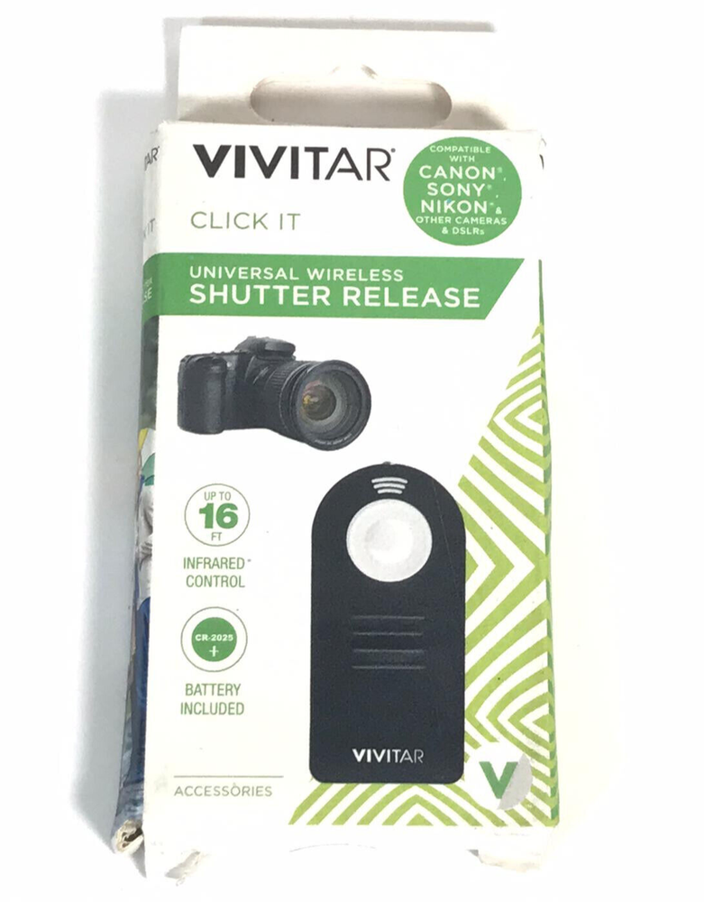 Vivitar VIV-RC6 Universal Wireless Shutter Release, Black