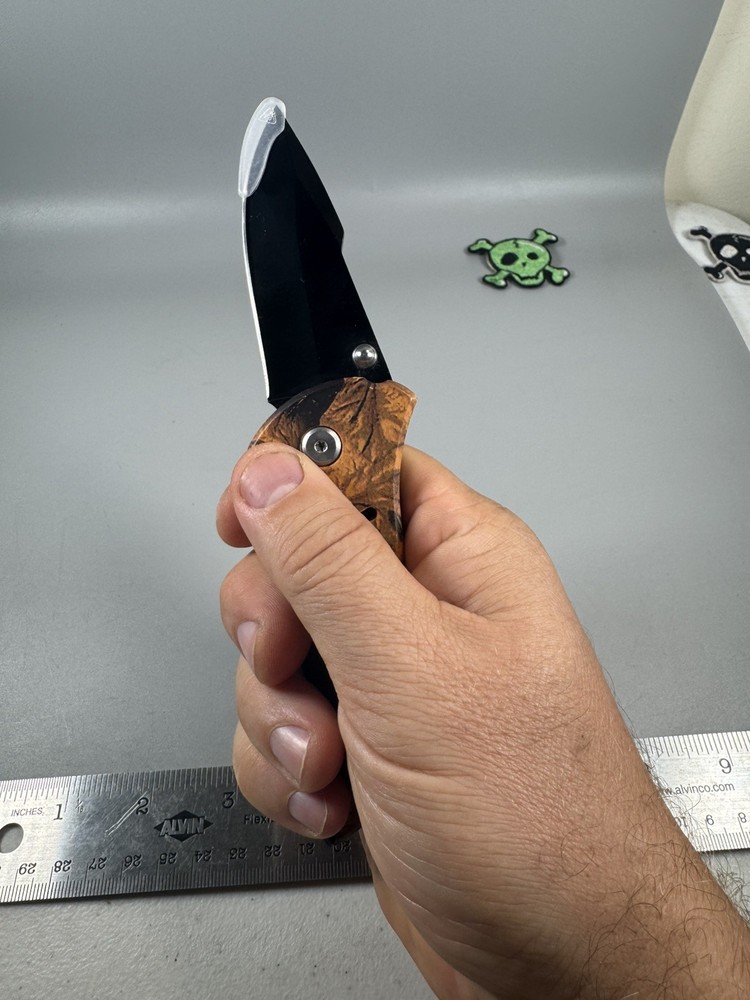 Folding Pocket Knife 7.5” Overall, 3” Blade, Plastic Handle, Unused