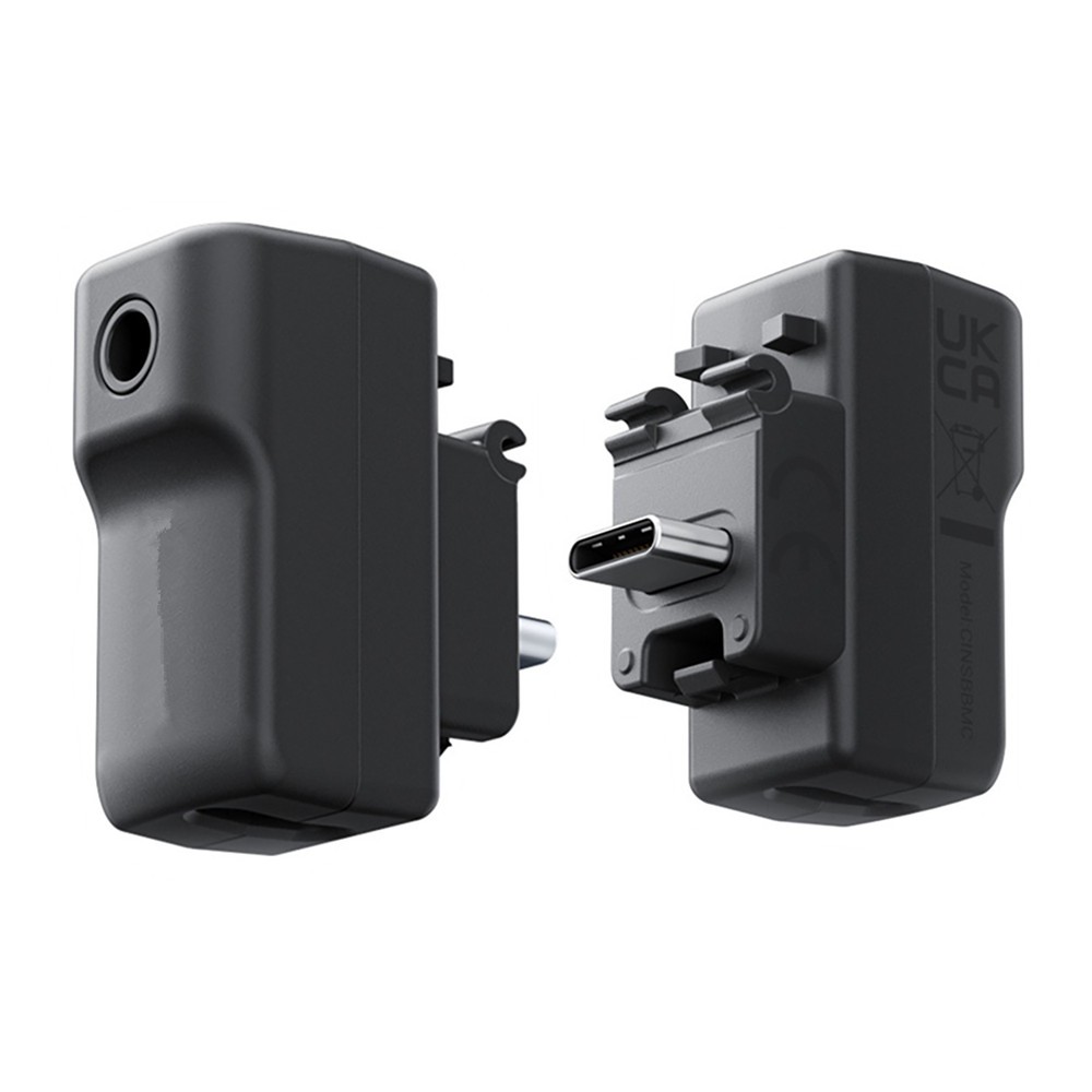 ABS Mic Adapter Charging Audio Adapter Extension For Insta360 X4 Camera