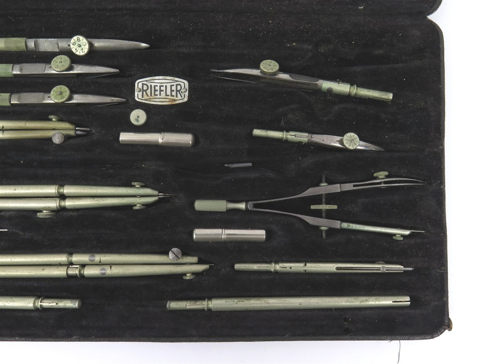 Antique RIEFLER Drafting Tools Set