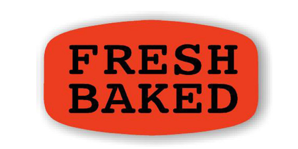 1000 ea. FRESH BAKED MERCHANDISE LABELS STICKERS