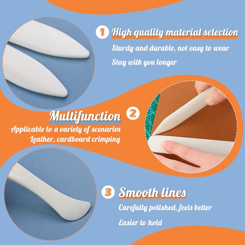 Bone Folder 4 Pcs Plastic Scoring Tool Paper Creaser Bookbinding Origami Craft