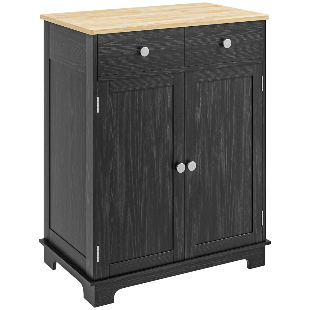 Office Coffee Cabinet - Solid Wood Countertop,Modern Tea Storage Organizer
